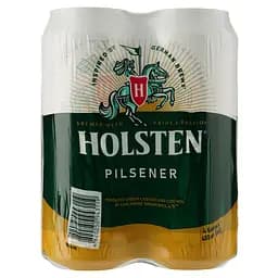Набір пива Holsten Pilsener, світле, 4,7%, з/б, 1,92 л (4 шт. по 0,48 л)