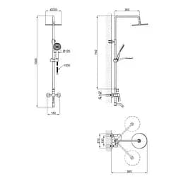 Душова система shower head AND YLN99105H - мініатюра 5
