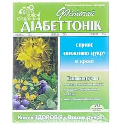 Фіточай Ключі здоров`я Діабеттонік в фільтр-пакетах (1.5 г х 20 шт.)