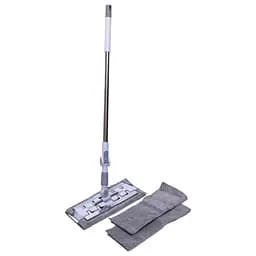 Плоская швабра для мытья полов Household HP-35015-35G со сменными салфетками 130 см Серый