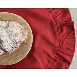 Серветка під тарілку Ecotton Duck Red водовідштовхувальна кругла з рюшами 43 см (25584) - мініатюра 5