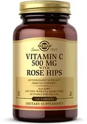 Вітаміни та мінерали Solgar Vitamin C 500 mg with Rose Hips, 100 таблеток
