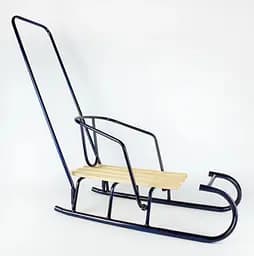 Санки дитячі з відкидною спинкою та посиленою передньою частиною, сині+ручка, АРТ. 4.1 СИН