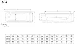 Ванна акрилова Radaway Mia 150x70 + ніжки WA1-50-150x070U - мініатюра 3