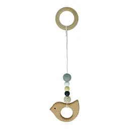 Детский деревянный грызунок "Птичка" Mega Zayka MGZ-0410-1 с подвеской