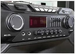 Портативна колонка ZPX ZXX-1011 з 2 мікрофонами та пультом Акустична система 800Вт RGB підсвічування Чорний - мініатюра 4