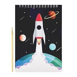 Скретчбук "Космос" Bambi 20-8807-WH-1 на спіралі, 10 аркушів, 14х20 см