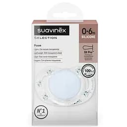 Пустушка фізіологічна Suavinex Poetry 0-6 місяців світло-блакитна з малюнком (308930)