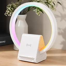 Бездротова зарядка WiWU WI-W021 4в1 15W з Bluetooth колонкою, RGB підсвічуванням та FM радіо - мініатюра 6
