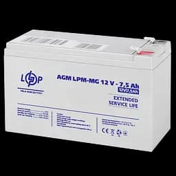 Аккумулятор мультигелевый LPM-MG 12V - 7.5 Ah