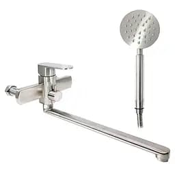 Смеситель для ванны длинный гусак Ø35 Frap 1/8 F22805 (H805) Нержавеющая сталь