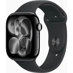Смарт-годинник Apple Watch Series 11 GPS 46mm Jet Black Aluminium Case with Black Sport Band - M/L (MEUX4RK/A)