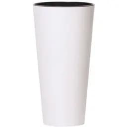 Горщик для квiтiв Prosperplast Tubus високий, з вкладишем 2 в 1, 250 мм, бiлий (74947-449)