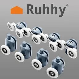 Набір універсальних роликів Ruhhy КК9646 для душової кабіни (8 шт.) діаметр 24 мм - мініатюра 3