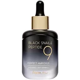 Сироватка для обличчя FarmStay Black Snail & Peptide 9 Perfect Ampoule 35 мл - мініатюра 3