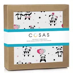 Пелюшки муслінові Cosas Rose Panda 75x75 см, рожеві