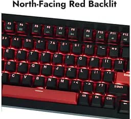 Клавіатура ігрова механічна Lemokey X4A3 Black switch Keychron Brown Hot-Swap Red Led - мініатюра 6