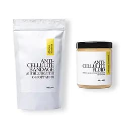 Набір Антицелюлітні обгортання + рідина з олією ксименії Anti-cellulite African Ximenia (6 процедур) Hillary