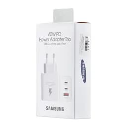 Мережевий зарядний пристрій Samsung T6530 65W Type-C to Type-C High c0py Білий - мініатюра 2