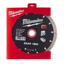 Диск алмазний MILWAUKEE DUH 180, діаметр 180мм (залізобетон, цегла)
