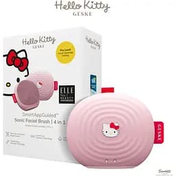 Електронна звукова щітка для обличчя GESKE Sonic Facial Brush 4 в 1 by Hello Kitty рожева