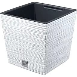 Горщик для квітів Prosperplast Furu з вкладкою 19 л білий (57482-449)