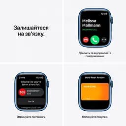 Смарт-годинник Apple Watch S7 45 BLUE AL ABY SP GPS-RUS (Grade C) Seller Refurbished - мініатюра 11