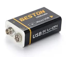 Акумулятор Beston USB крона 9v Li-ion 1000mAh - мініатюра 7