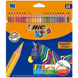 Карандаши цветные BIC Kids Evolution Strips 24 цвета (950525)