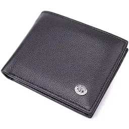 Компактне чоловіче портмоне з натуральної шкіри ST Leather 22486 чорний