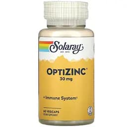 Опті цинк Solaray 30 мг 60 рослинних капсул