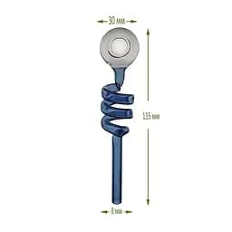 Трубка курильна скляна з охолодженням D&K Спіраль DK-8569A Blue (15672) - мініатюра 3