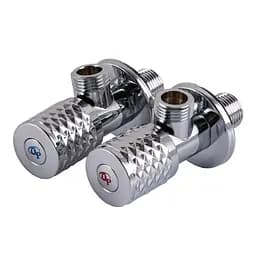 Набір кранів кутових Q Professional Exlusive кераміка 1/2″X1/2″ 9999 Chrome(1уп.)