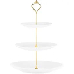 Блюдо трьохярусне Ardesto, 32х26,5 см, біле (AR3740)