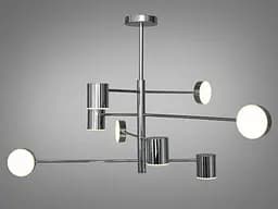 Люстра LED Diasha D302-8CH, 40W, хром, 8 ламп, сучасний стиль для коридору, спальні, кухні та офісу