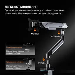 Кронштейн Anda Seat Stealth Pro II RGB 17''-42'' Black AD-W-A9X-1S-BB - мініатюра 14