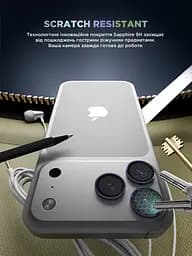 Захисне скло для камери Apple iPhone 17 Pro/17 Pro Max, Supreme BI, синій колір, з рамкою, глянцеве скло для захисту лінз, протиударне, прозоре, з клейовим шаром по контуру, не впливає на якість фото, ArmorStandart (ARM86439) - мініатюра 5