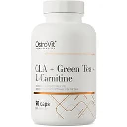 Жиросжигатель OstroVit CLA + Green Tea + L-Carnitine, 90 капсул
