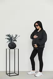 Бомбер для вагітних демісезонний Knoxville розмір S-М Lullababe Чорний - мініатюра 8