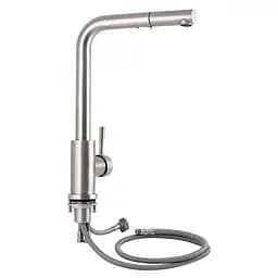 Змішувач для кухні з висувним виливом Lidz (NKS) 12 32 015FL-13 Никель