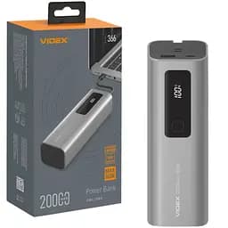 Повербанк 20000mAh Videx VPB-366 165W PD100W + Display (VPB-366-G)