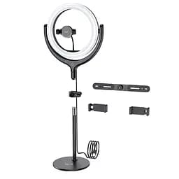 Тримач із кільцевим освітленням Hoco LV01 Rouge desktop fill light live broadcast stand - мініатюра 5