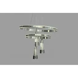Люстра підвісна кільця Linisoln 100-3 CH метал, акрил, 110 см, 60x40 см, LED-стрічка, 100 Вт, 3000-4000-6000К