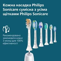 Електрична зубна щітка Philips Sonicare HX7108/02 серії 5300 біла - мініатюра 14