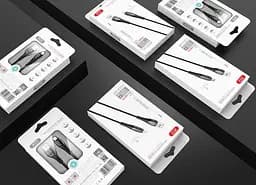 Кабель XO NB145 Smart Chipset Auto Power-off USB Cable for lightning Чорний - мініатюра 2