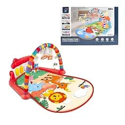 Інтерактивний килимок з піаніно, підвісками та підсвічуванням для новонароджених 