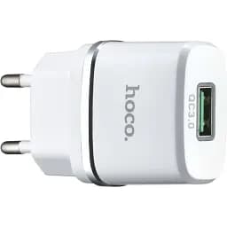 Сетевые зарядные устройства Hoco C12Q Smart QC3.0 charger (EU) Белый