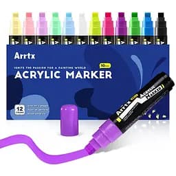Акриловые маркеры Arrtx AACM-0510-12A, 12 цветов