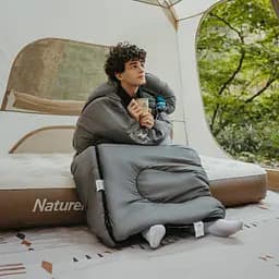 Спальний мішок з капюшоном Naturehike Clear Sky HL500 CNK2450WS042, сірий - мініатюра 9