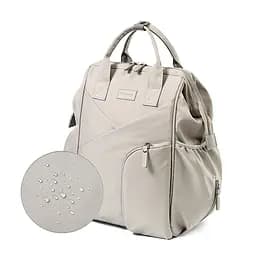 Рюкзак для мами Babyono Modern Style бежевий з матрасиком для пеленання 40x27x19 см (1649/02) - мініатюра 2